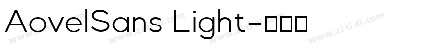 AovelSans Light字体转换